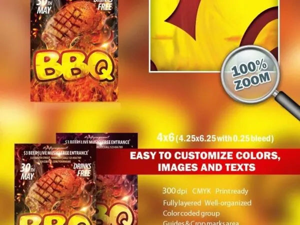 Modern BBQ Flyer Template 1