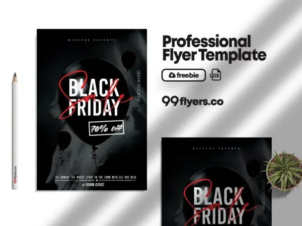 Modern Black Friday Flyer Template 1