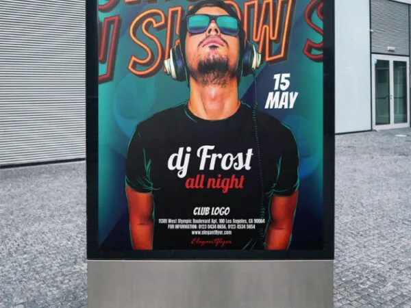 Modern Blue Music Show Poster Template 1