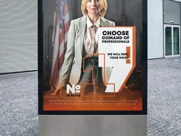 Modern Bold Political Flyer and Poster Template 1
