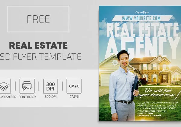 Modern Bold Sparkly Real Estate Flyer Template 1