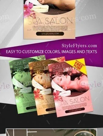 Modern Bright Spa Salon Flyer Template 1