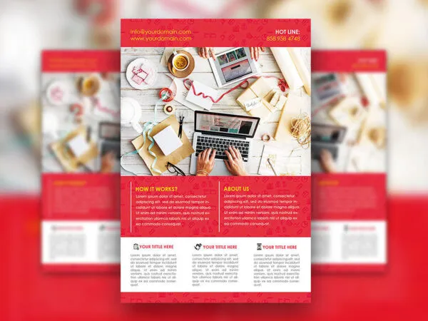 Modern Business Flyer and Facebook Cover Template 1