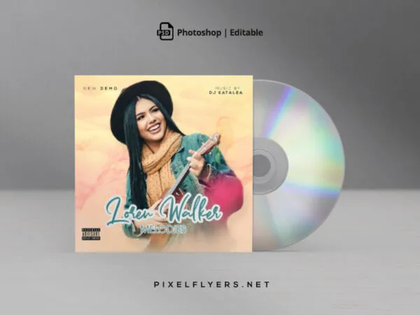 Modern CD Cover Artwork Template 1