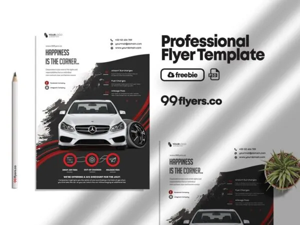 Modern Car Rental Flyer Template 1