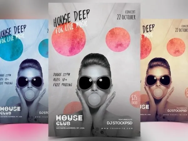 Modern Circles Nightclub Party Flyer Template 1