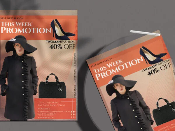 Modern Clean Fashion Show Flyer Template 1