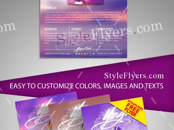 Modern Clean Yoga Class Flyer Template 1