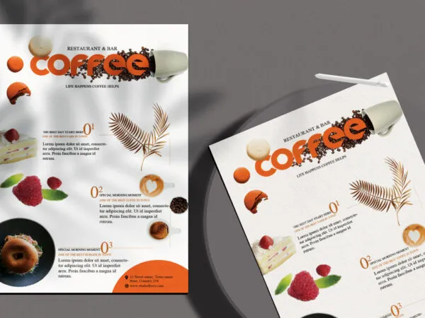 Modern Coffee Menu Flyer Template 1