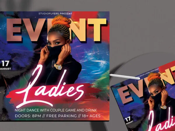 Modern Colorful Ladies Event Flyer and Instagram Template 1