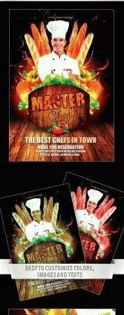 Modern Colorful Master Chef Flyer Template 1