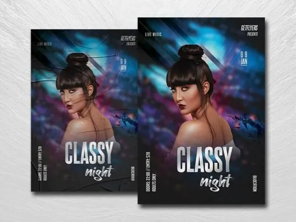 Modern Colorful Nightclub Flyer Template 1