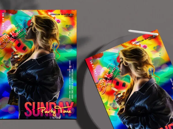 Modern Colorful Party Flyer Template 1