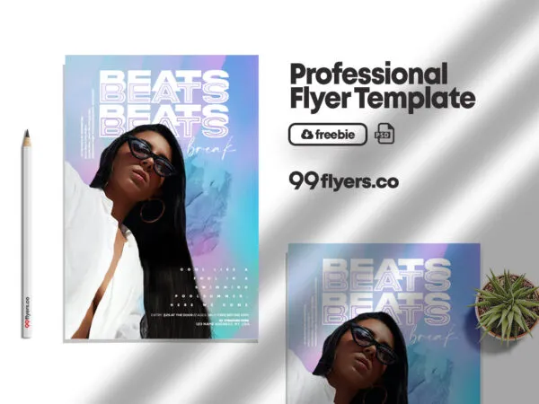 Modern Colorful Sound Event Party Flyer Template 1