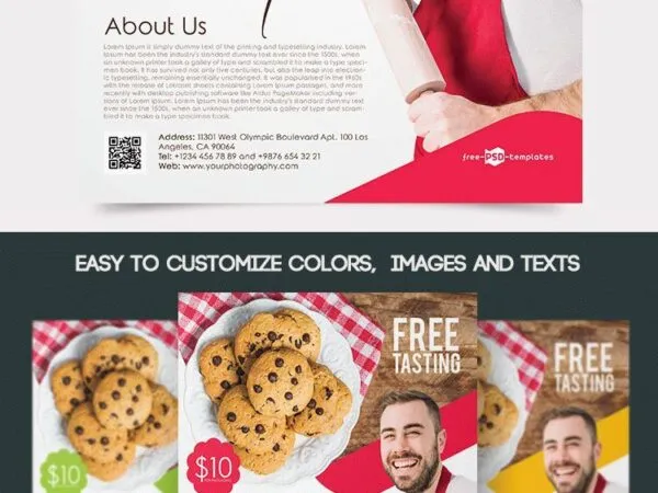 Modern Cookie Shop Flyer Template 1