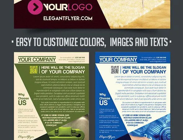 Modern Corporate Flyer and Facebook Cover Template 1