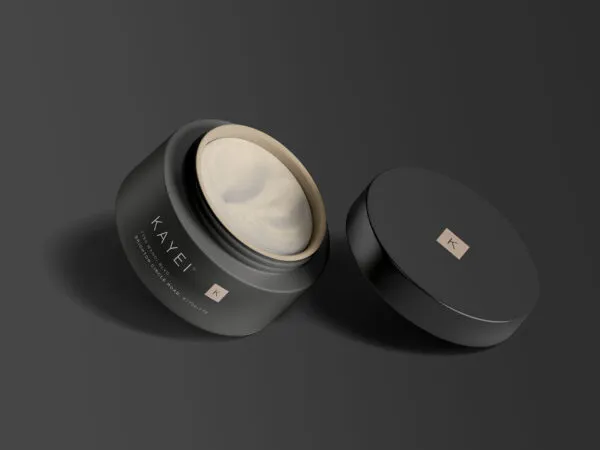 Modern Cosmetic Jar Mockup Along with Cap 1