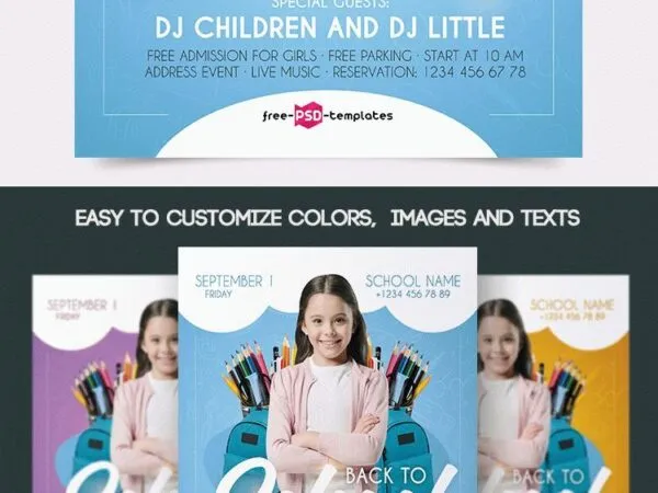Modern Creative Education Flyer Template with Facebook Event Cover 1