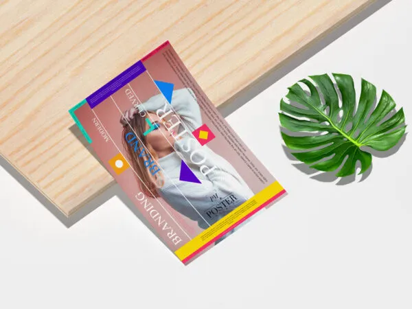 Modern Curved Poster Mockup 1
