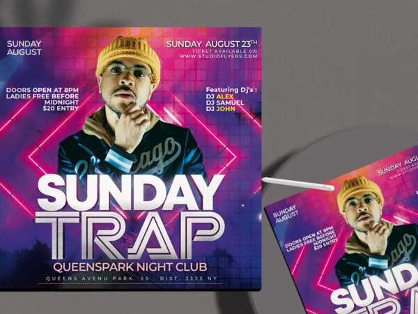Modern DJ Party Flyer Instagram Template 1