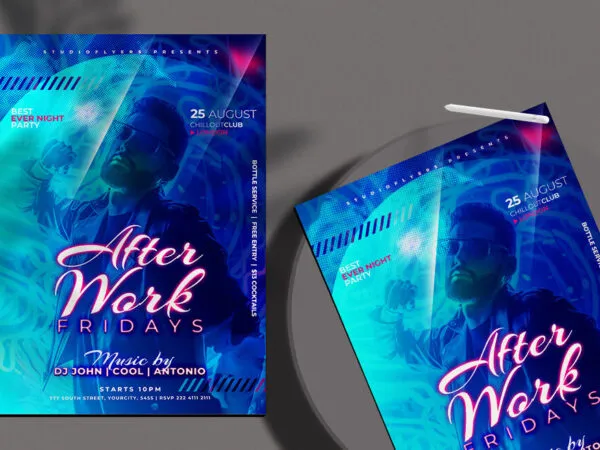 Modern DJ Party Flyer Template 1