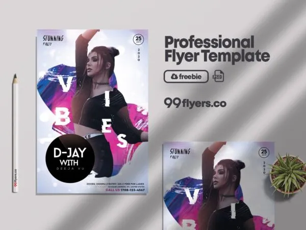 Modern Dance Club Flyer Template 1