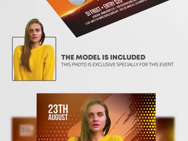 Modern Dotted Club Party Flyer Template 1