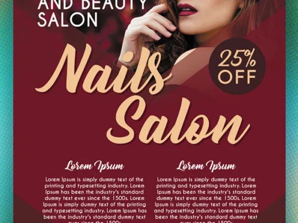 Modern Elegant Nails Salon Flyer Template 1