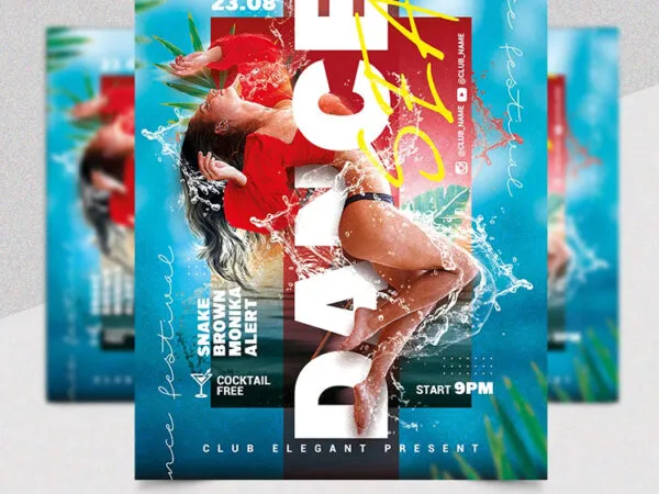 Modern Fancy Sea Dance Flyer Template 1