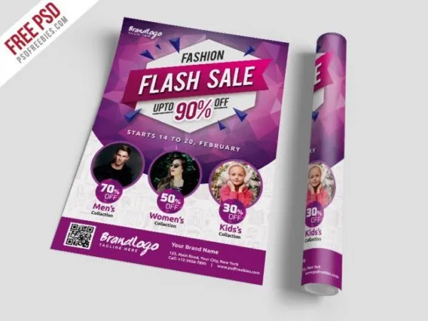 Modern Fashion Sale Grid Flyer Template 1