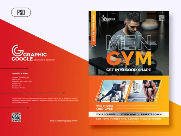 Modern Fitness Flyer Template Featuring People Working Out 1