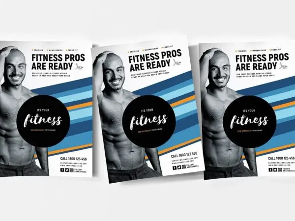 Modern Fitness Poster and Rack Card Template 1