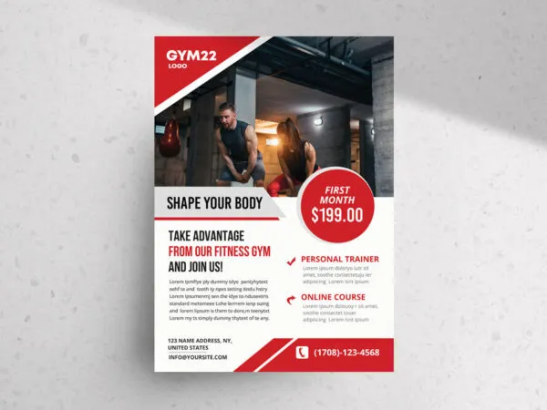 Modern Fitness and Gym Flyer Template 1