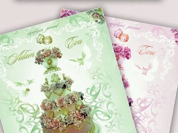 Modern Floral Wedding Flyer Template 1