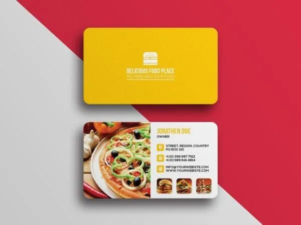 Modern Food Business Card Template 1