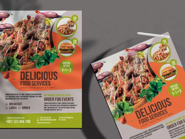 Modern Food Service Flyer Template 1