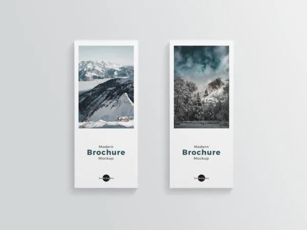 Modern Front And Back View Brochure Mockup 1