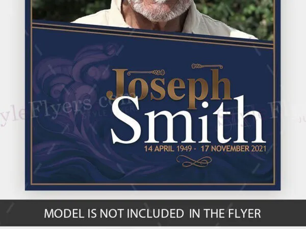 Modern Funeral Program Flyer Template 1