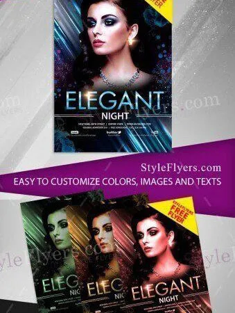 Modern Futuristic Club Event Flyer Template 1