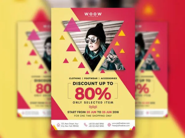 Modern Geometric Fashion Sale Flyer Template 1
