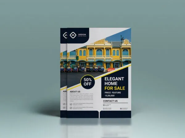 Modern Geometric Real Estate Flyer Template 1