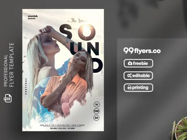 Modern Girls Night Flyer Template 1
