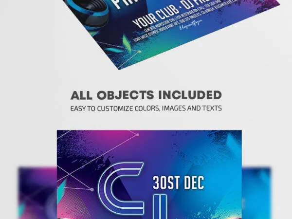 Modern Gradient Nightclub Party Flyer Template 1