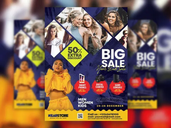 Modern Grid Big Sale Flyer Template 1