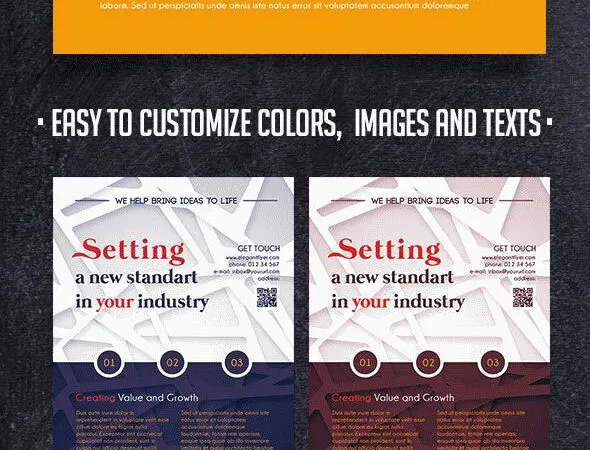 Modern Grid Corporate Setting Flyer Template Facebook Cover 1