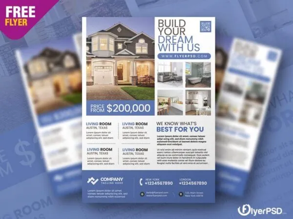 Modern Grid Real Estate Flyer Template 1
