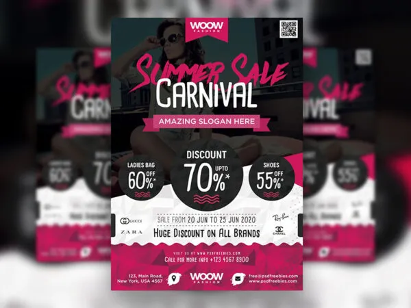 Modern Grids Summer Sale Flyer Template 1