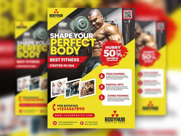 Modern Gym Promotion Flyer Template 1