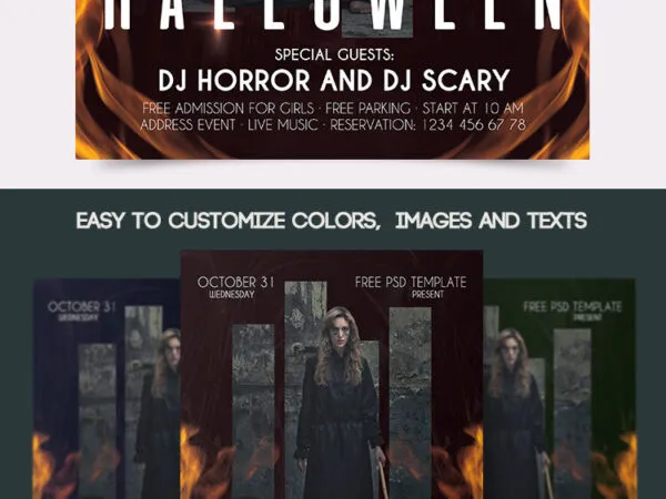 Modern Halloween Flyer Template 1