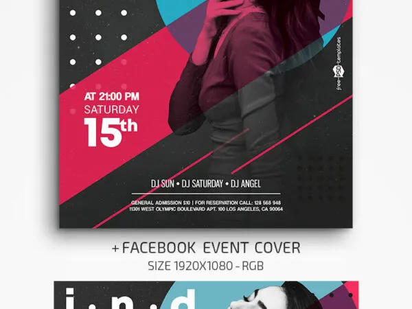 Modern Indie Music Concert Flyer Template 1